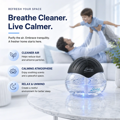 Water-Based Air Purifier – Home Air Cleaner with Aromatherapy Diffuser, LED Night Light, Smoke & Pet Odor Eliminator for Bedroom and Living Room