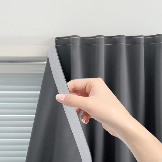 Blackout Window Curtain – No-Drill Magic Tape Installation, Light-Blocking Privacy Shade for Bedroom, Living Room & Kitchen