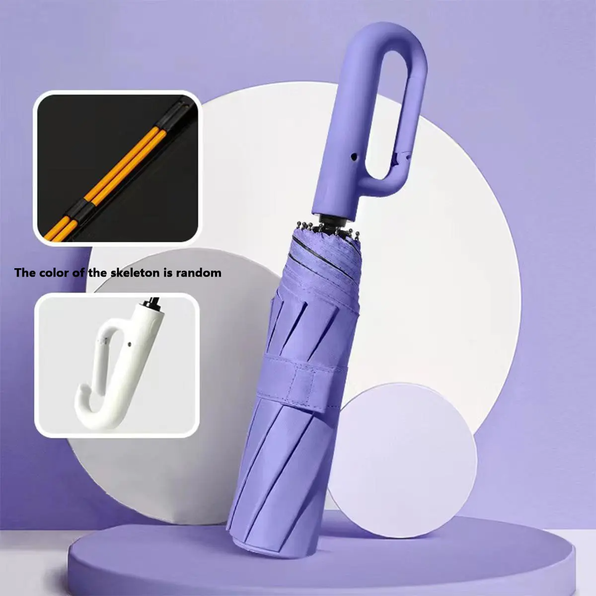 Automatic Folding Windproof Umbrella – Compact Waterproof Rain Umbrella with Easy-Grab Loop, Portable Travel Design for Men & Women