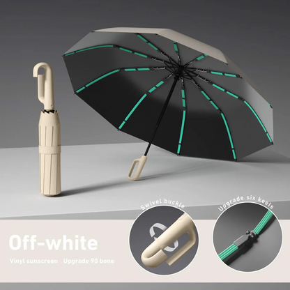 Automatic Folding Windproof Umbrella – Compact Waterproof Rain Umbrella with Easy-Grab Loop, Portable Travel Design for Men & Women