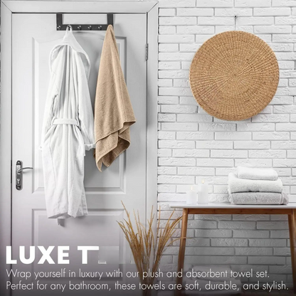 KAHAF Collection 6-Pack Bath Towels - Lightweight Extra Absorbent 100% Cotton Multi-Use for Daily - Soft Comfortable & Durable - 27x54 Inches