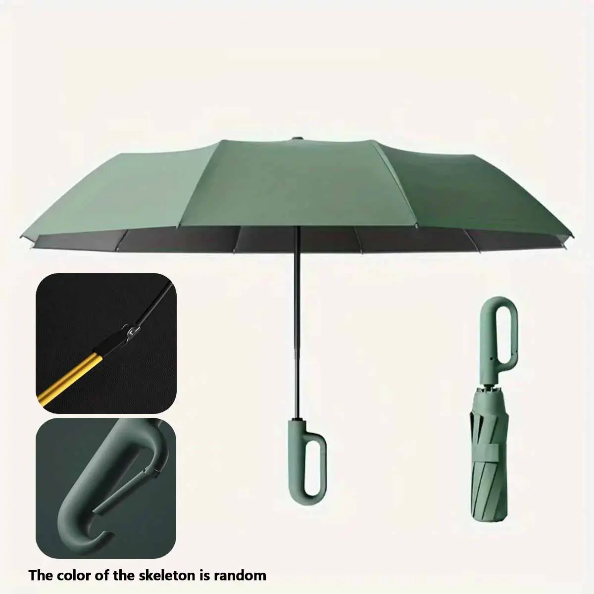Automatic Folding Windproof Umbrella – Compact Waterproof Rain Umbrella with Easy-Grab Loop, Portable Travel Design for Men & Women