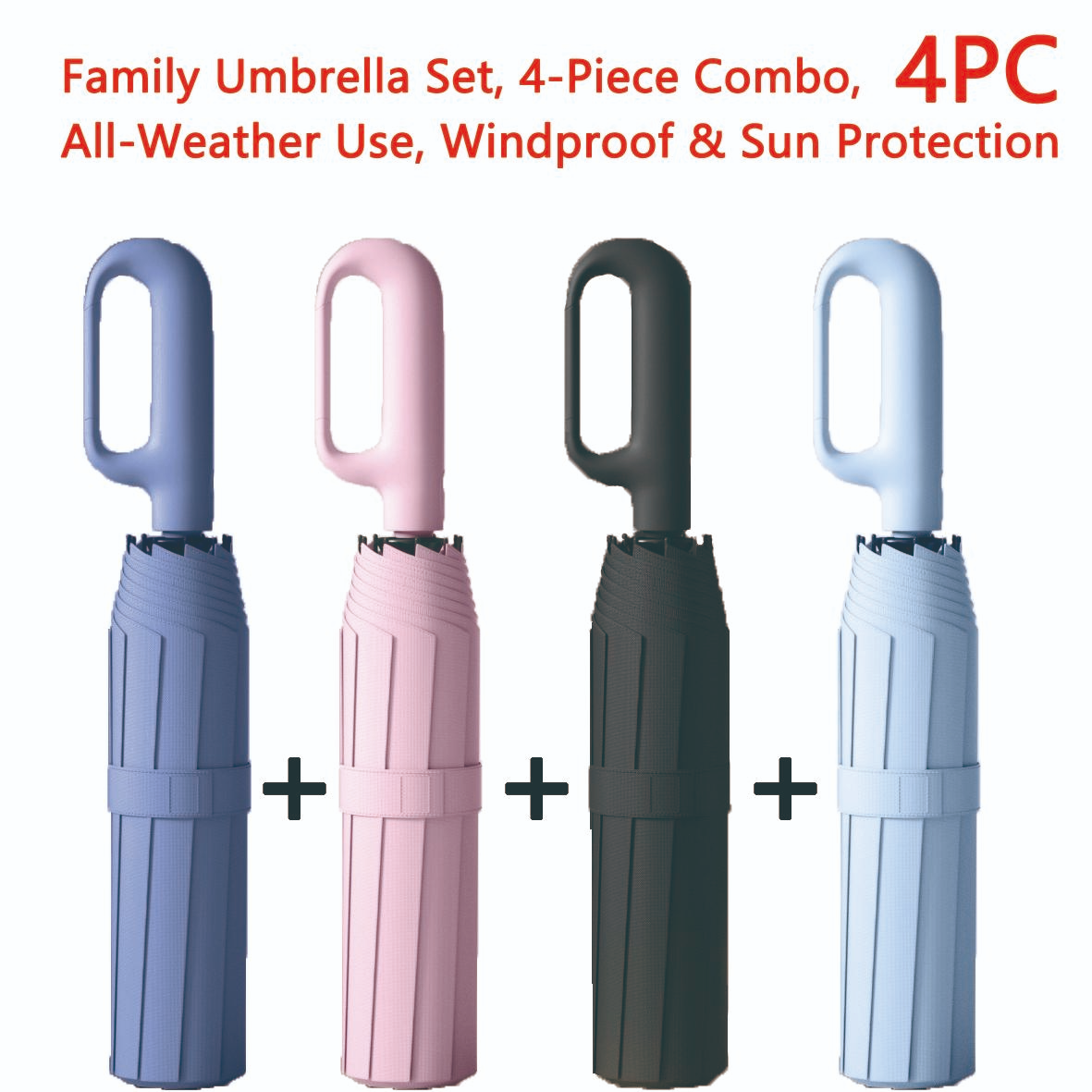 Automatic Folding Windproof Umbrella – Compact Waterproof Rain Umbrella with Easy-Grab Loop, Portable Travel Design for Men & Women