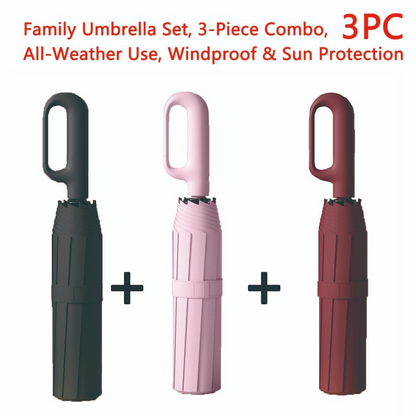 Automatic Folding Windproof Umbrella – Compact Waterproof Rain Umbrella with Easy-Grab Loop, Portable Travel Design for Men & Women