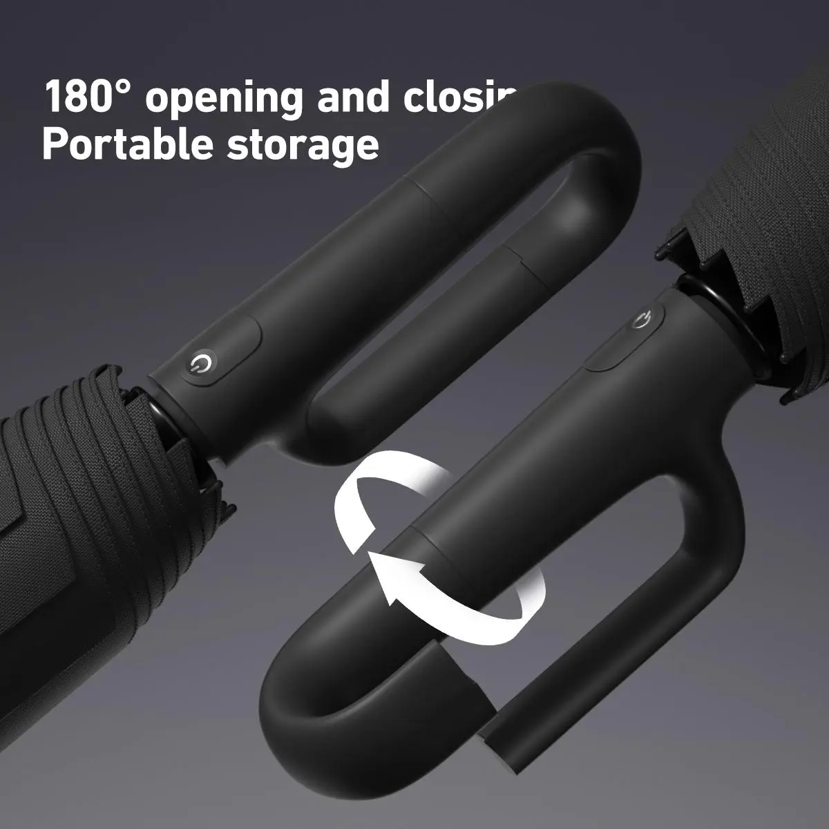 Automatic Folding Windproof Umbrella – Compact Waterproof Rain Umbrella with Easy-Grab Loop, Portable Travel Design for Men & Women