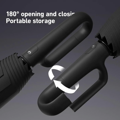 Automatic Folding Windproof Umbrella – Compact Waterproof Rain Umbrella with Easy-Grab Loop, Portable Travel Design for Men & Women