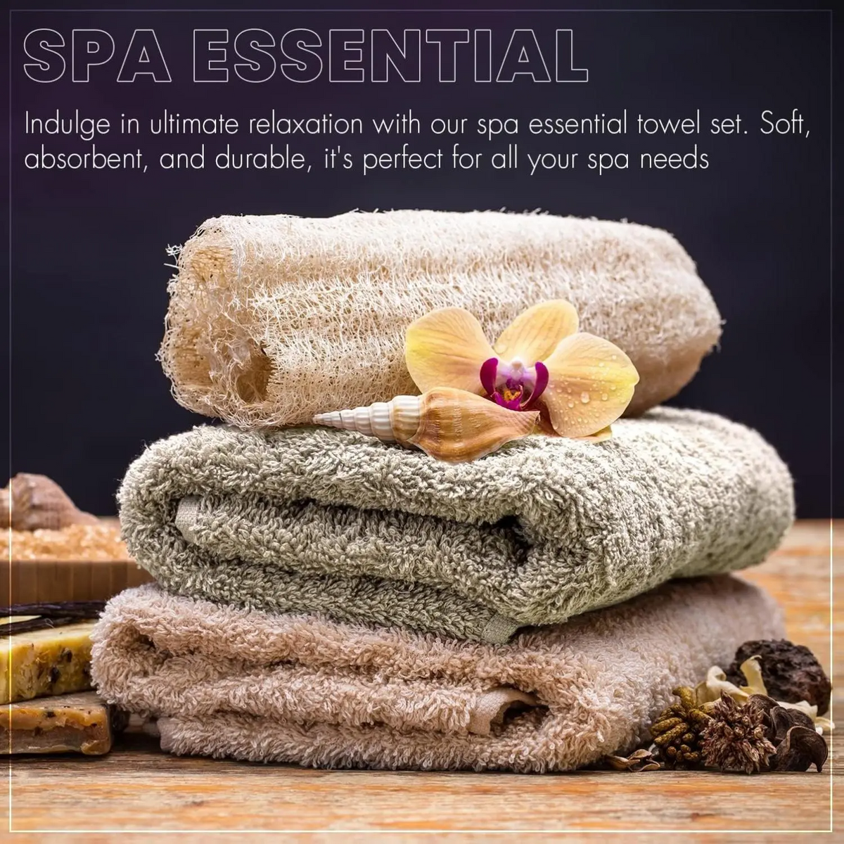 KAHAF Collection 6-Pack Bath Towels - Lightweight Extra Absorbent 100% Cotton Multi-Use for Daily - Soft Comfortable & Durable - 27x54 Inches