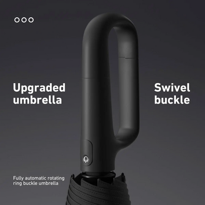 Automatic Folding Windproof Umbrella – Compact Waterproof Rain Umbrella with Easy-Grab Loop, Portable Travel Design for Men & Women
